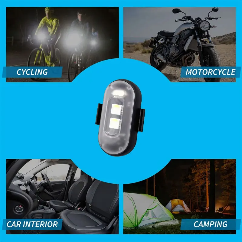 RGB Led Aircraft Strobe Light Remote Wireless Motorcycle Flash Light Warning Lights for Aircraft Airplane Helicopter Bike Car