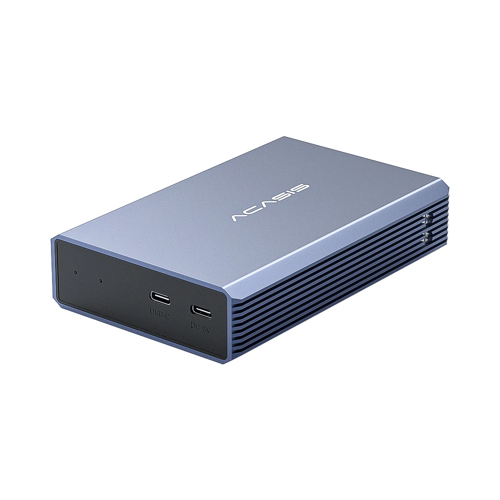 Acasis 2.5 Inch HDD Case Dual Bay External Hard Drive Enclosure Case HDD SSD Case RAID Array Type C 2.5" Disk Array Enclosure
