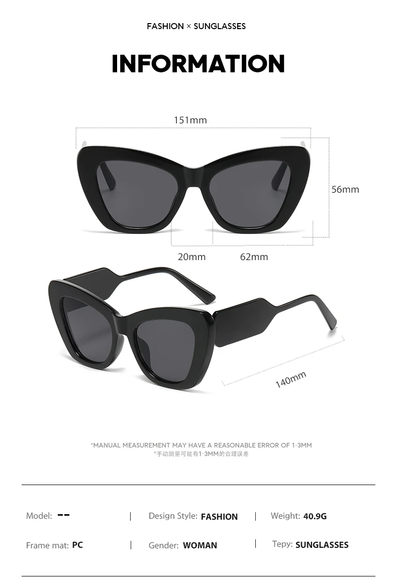 Personality Color Matching Fashion Cat-eye Sunglasses Retro Cross Border Gradient Candy Colored Sunglasses