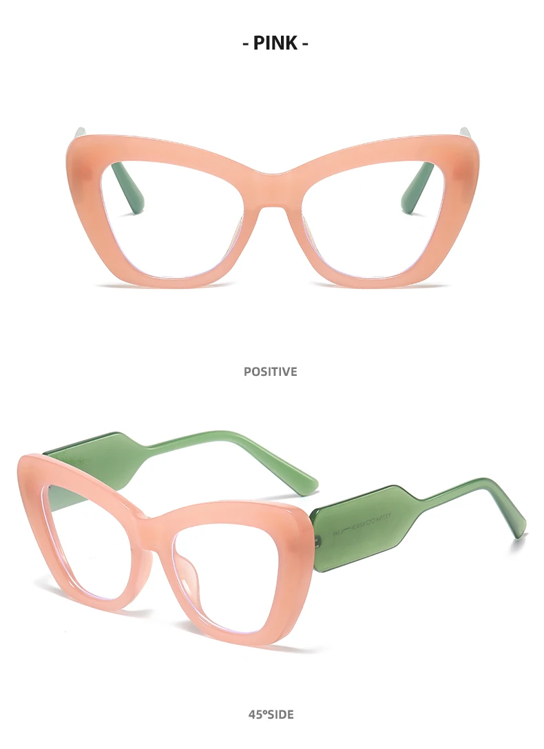 Personality Color Matching Fashion Cat-eye Sunglasses Retro Cross Border Gradient Candy Colored Sunglasses