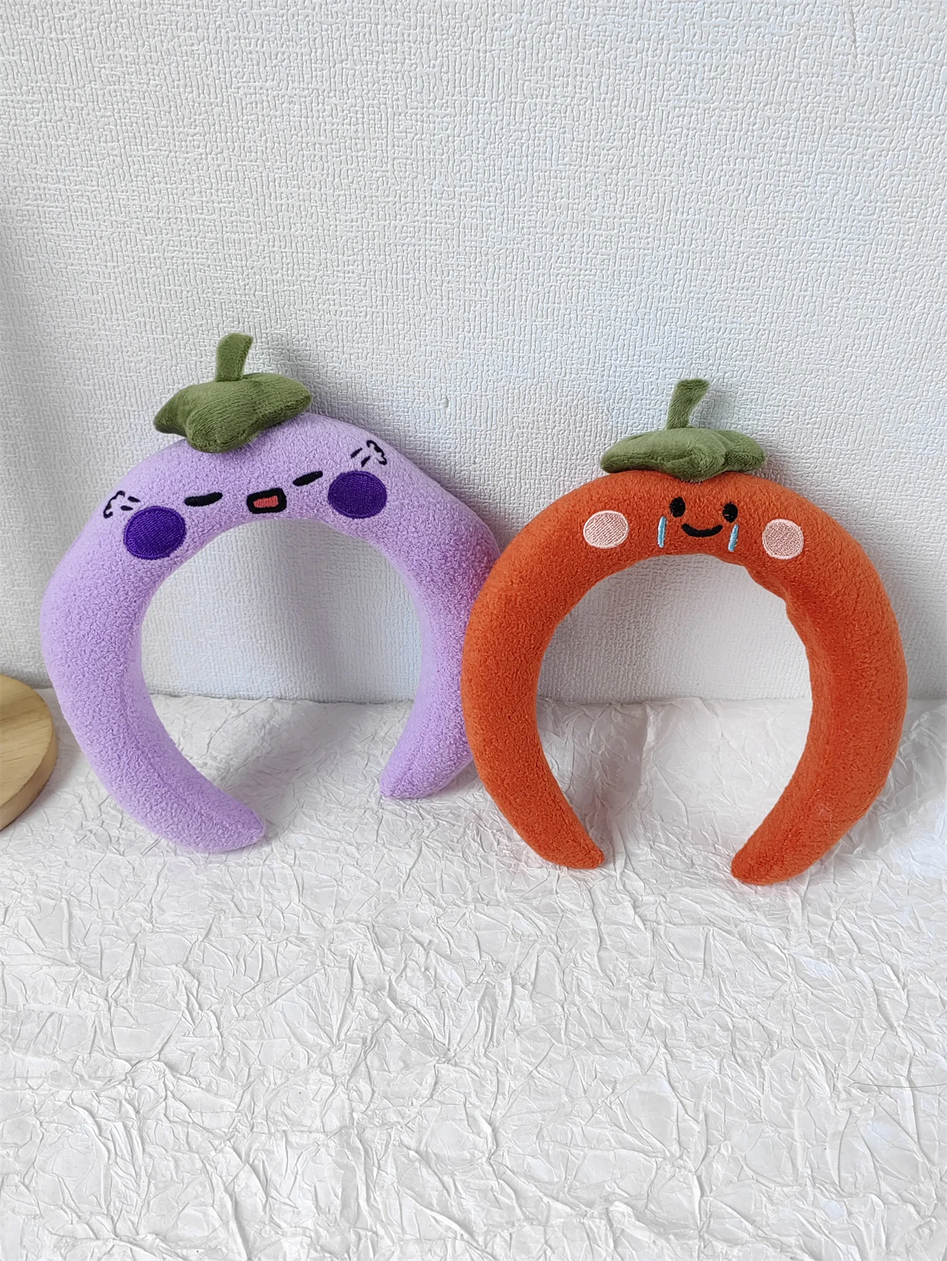 Kawaii Cute Fruit Face Wash Headband Accessories Home Cartoon Plush Sponge Makeup Headband Gift