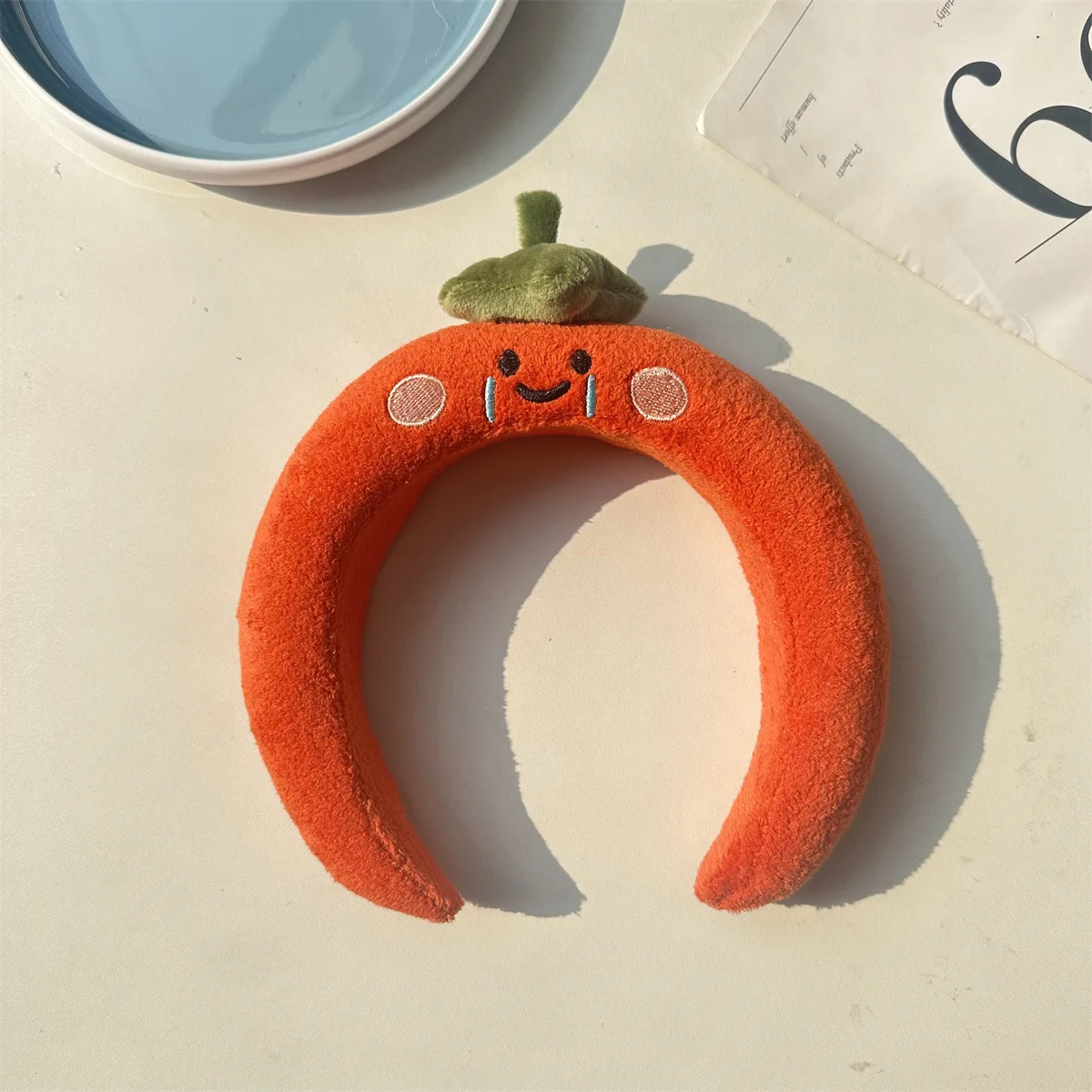 Kawaii Cute Fruit Face Wash Headband Accessories Home Cartoon Plush Sponge Makeup Headband Gift