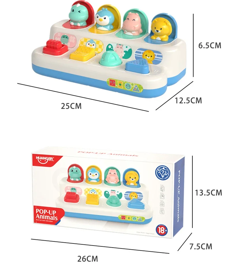 Interactive Activity Sensory Toy for Babies Cause and Effect Toy Baby Development Games Montessori Educational Learning Toys