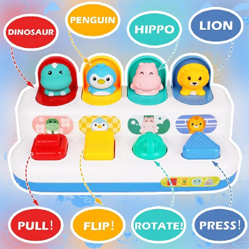 Interactive Activity Sensory Toy for Babies Cause and Effect Toy Baby Development Games Montessori Educational Learning Toys