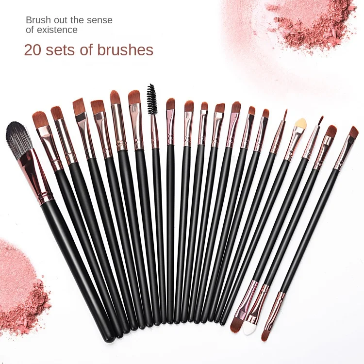 20pcs Eye Brush Complete Eyeshadow Brush Beauty Tool Neutral Logo Free Eyeliner Brush