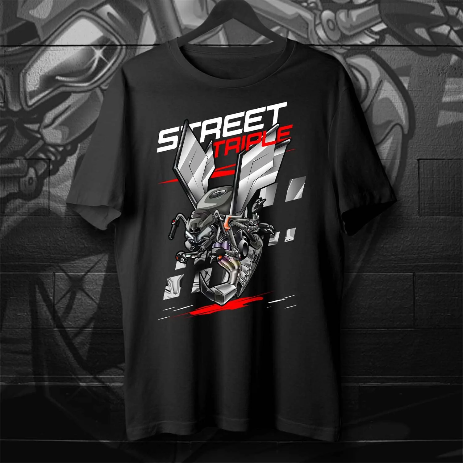 Classic Motorcycle Street Triple 765 R/RS Wasp Inspiration T-Shirt 100% Cotton O-Neck Summer Short Sleeve Casual Mens T-shirt