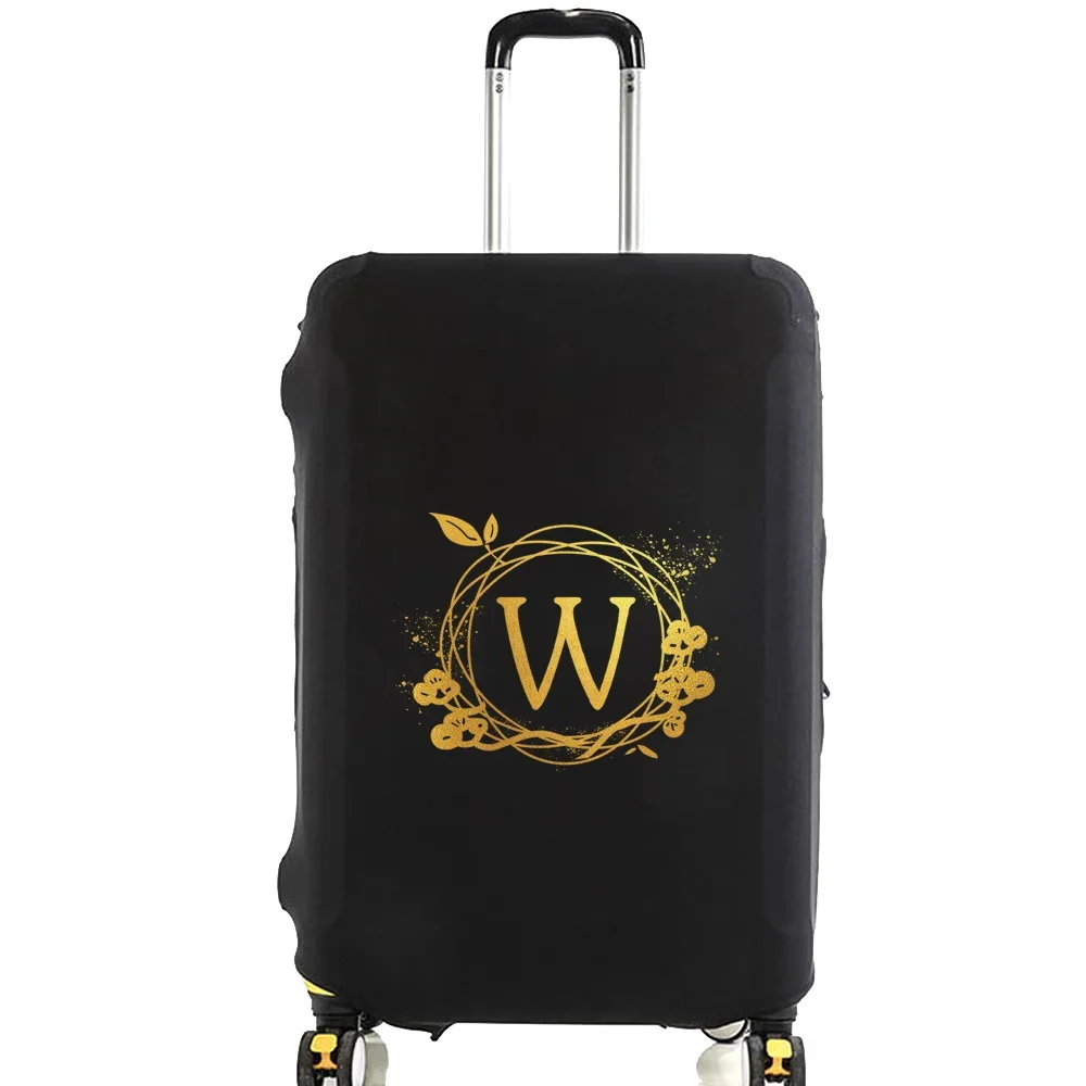 Suitcase Cover Luggage Cover Wreath 26 Letter Pattern Travel Elastic Duffle Luggage Dust Covers For 18-28 Inch Suitcase