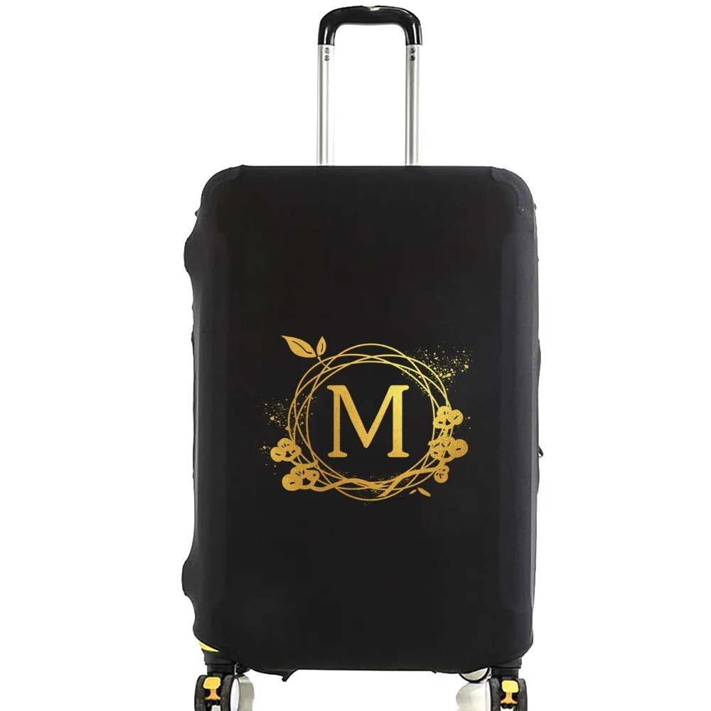 Suitcase Cover Luggage Cover Wreath 26 Letter Pattern Travel Elastic Duffle Luggage Dust Covers For 18-28 Inch Suitcase