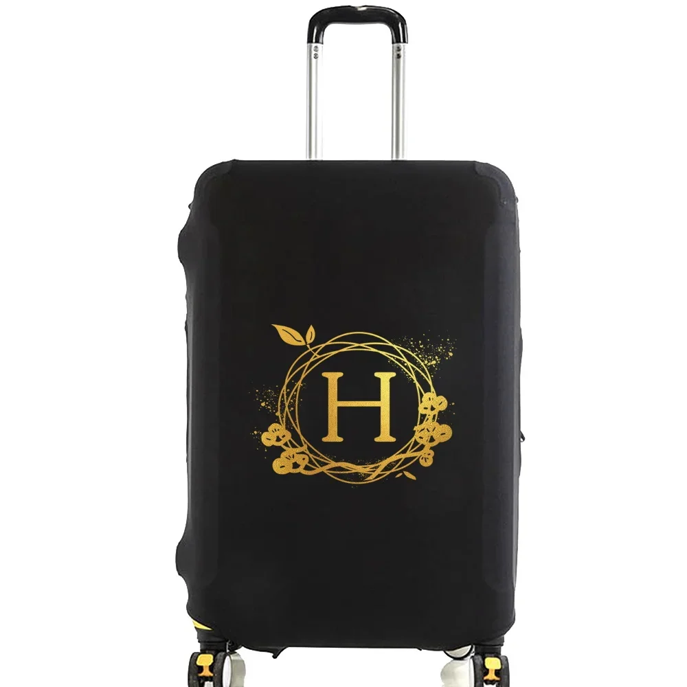 Suitcase Cover Luggage Cover Wreath 26 Letter Pattern Travel Elastic Duffle Luggage Dust Covers For 18-28 Inch Suitcase