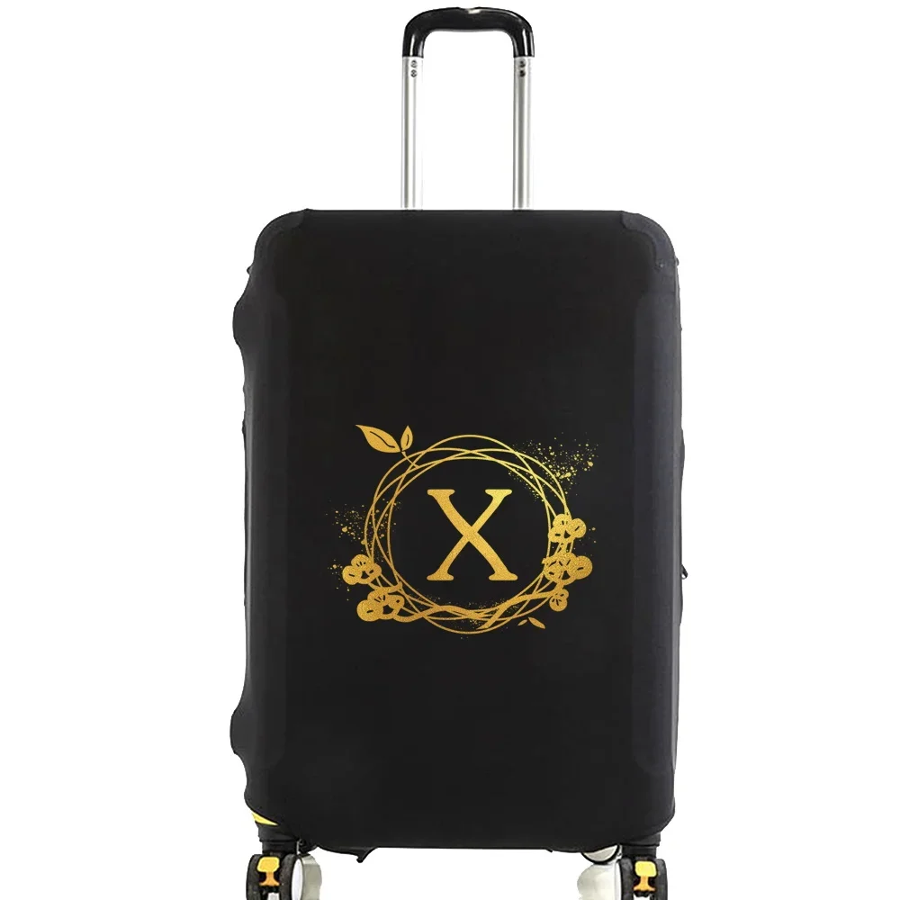 Suitcase Cover Luggage Cover Wreath 26 Letter Pattern Travel Elastic Duffle Luggage Dust Covers For 18-28 Inch Suitcase