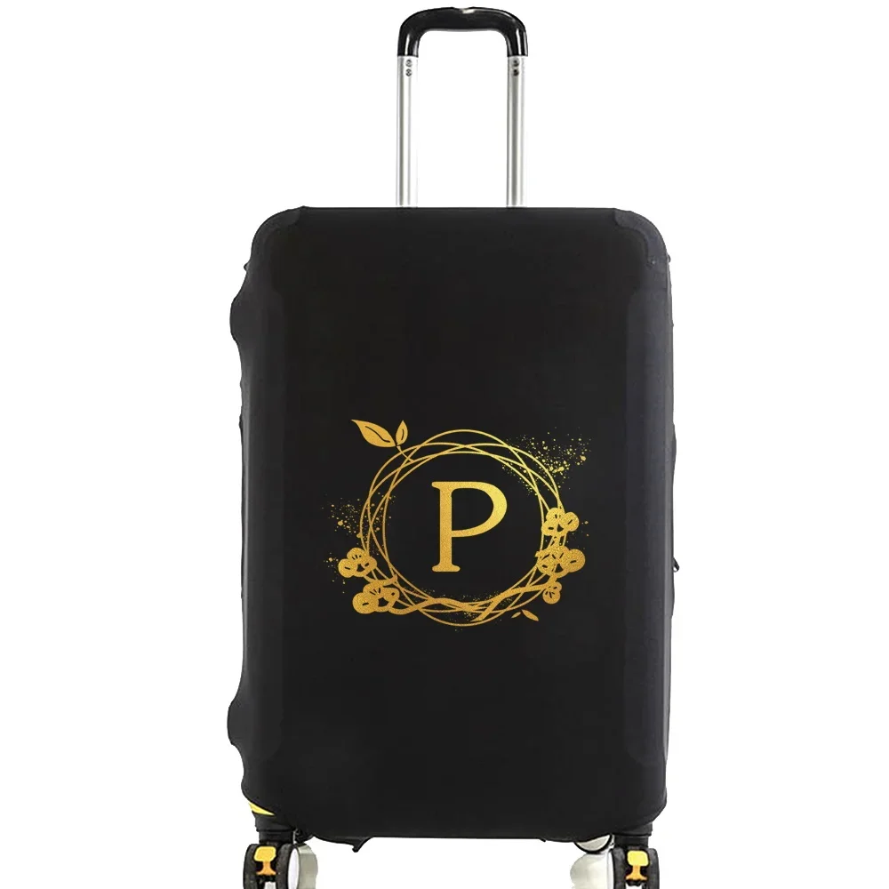 Suitcase Cover Luggage Cover Wreath 26 Letter Pattern Travel Elastic Duffle Luggage Dust Covers For 18-28 Inch Suitcase