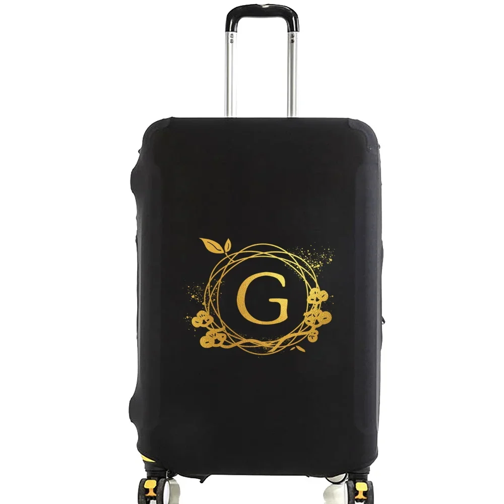 Suitcase Cover Luggage Cover Wreath 26 Letter Pattern Travel Elastic Duffle Luggage Dust Covers For 18-28 Inch Suitcase