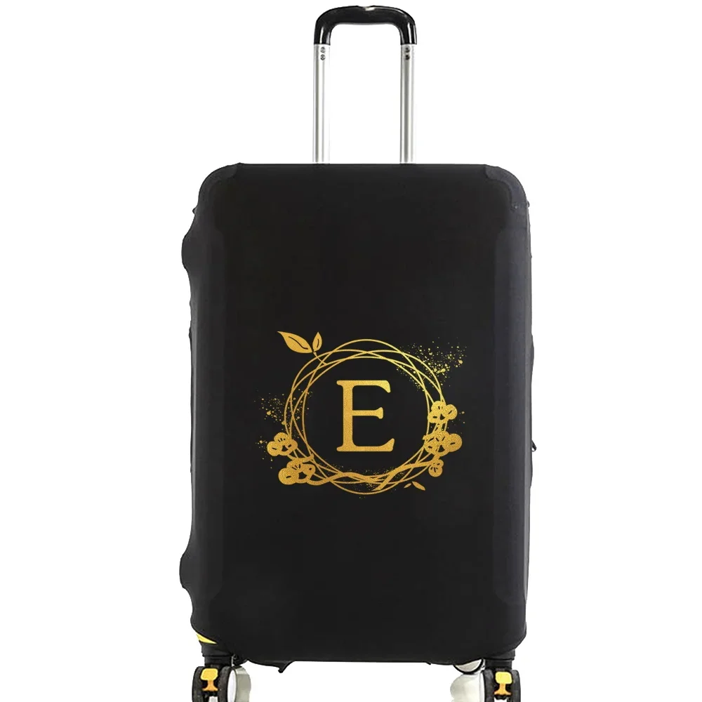 Suitcase Cover Luggage Cover Wreath 26 Letter Pattern Travel Elastic Duffle Luggage Dust Covers For 18-28 Inch Suitcase