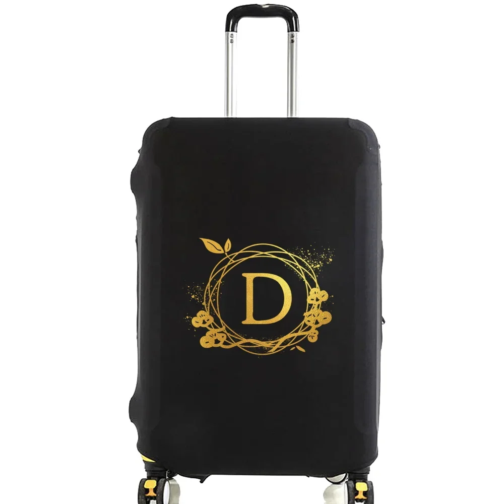 Suitcase Cover Luggage Cover Wreath 26 Letter Pattern Travel Elastic Duffle Luggage Dust Covers For 18-28 Inch Suitcase