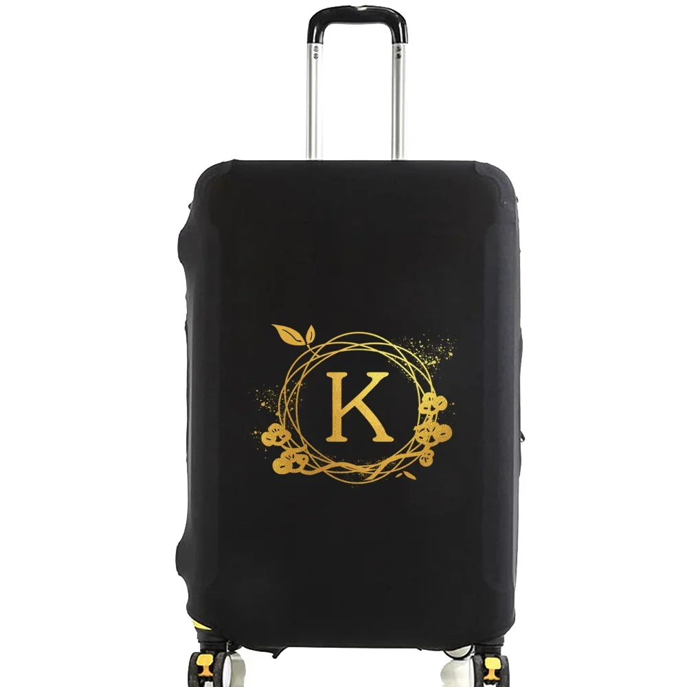 Suitcase Cover Luggage Cover Wreath 26 Letter Pattern Travel Elastic Duffle Luggage Dust Covers For 18-28 Inch Suitcase