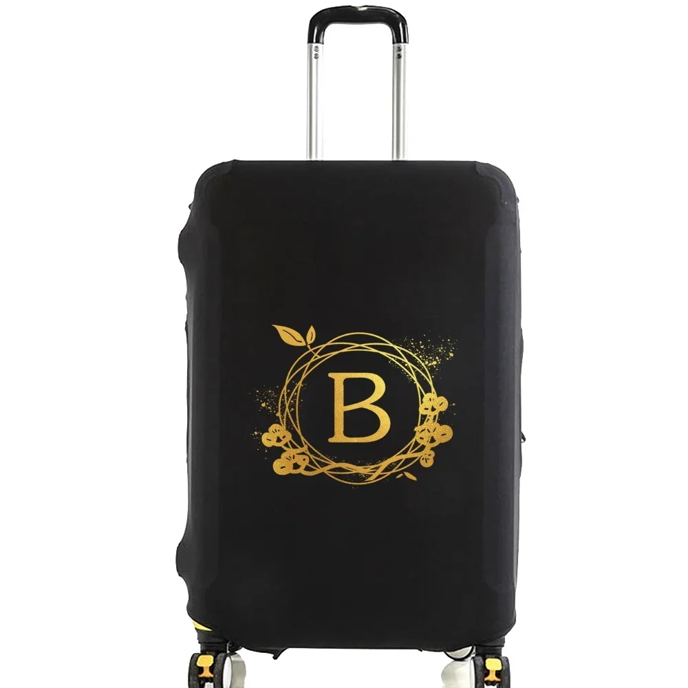 Suitcase Cover Luggage Cover Wreath 26 Letter Pattern Travel Elastic Duffle Luggage Dust Covers For 18-28 Inch Suitcase