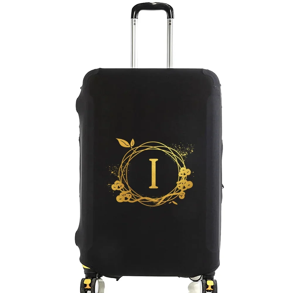 Suitcase Cover Luggage Cover Wreath 26 Letter Pattern Travel Elastic Duffle Luggage Dust Covers For 18-28 Inch Suitcase