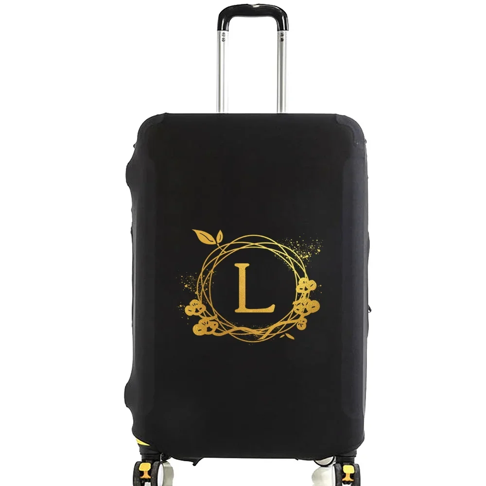 Suitcase Cover Luggage Cover Wreath 26 Letter Pattern Travel Elastic Duffle Luggage Dust Covers For 18-28 Inch Suitcase