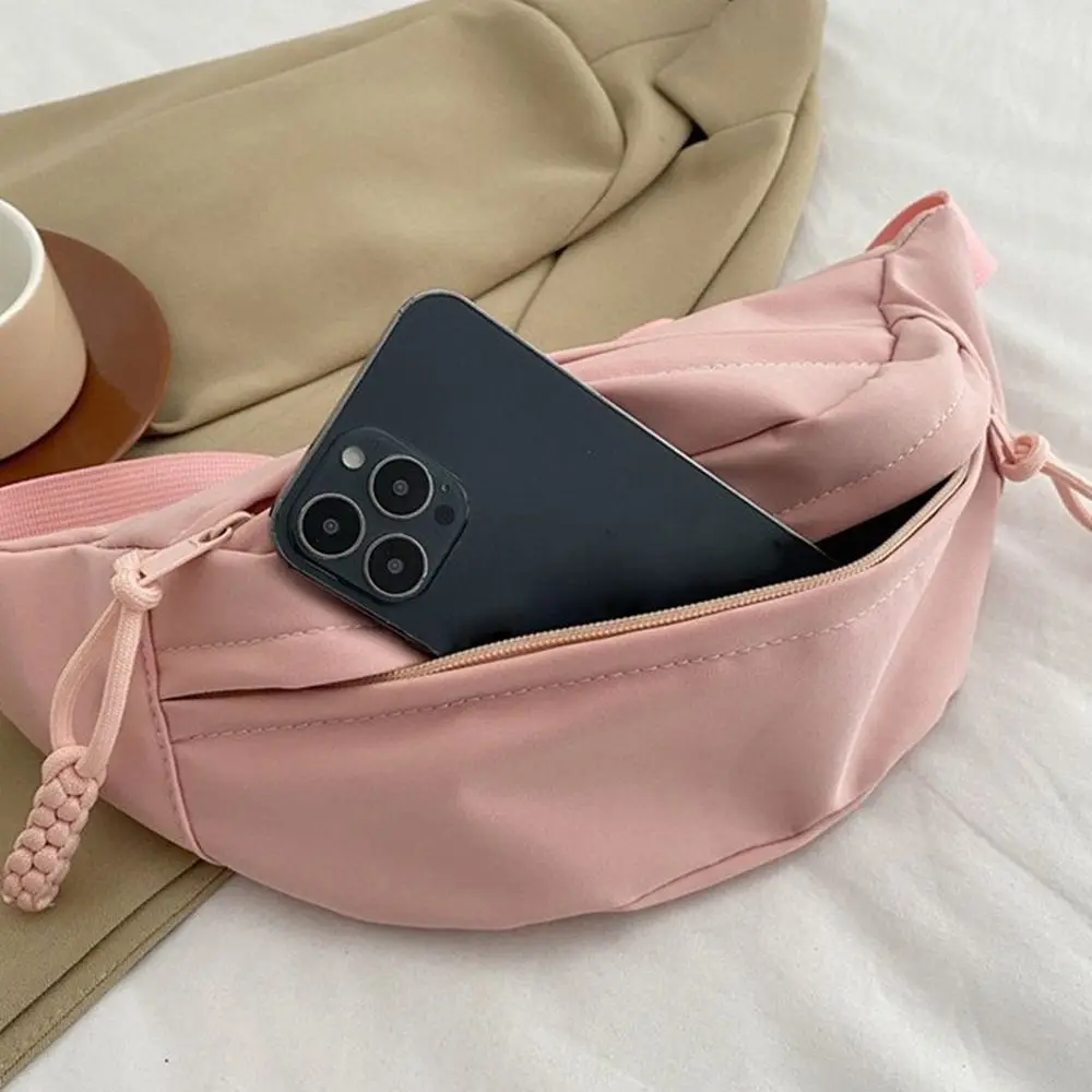 Women's Chest Bag Waterproof Hiking Bag Handbags Ladies Canvas Crossbody Bags Solid Color Women Sling Waist Pack