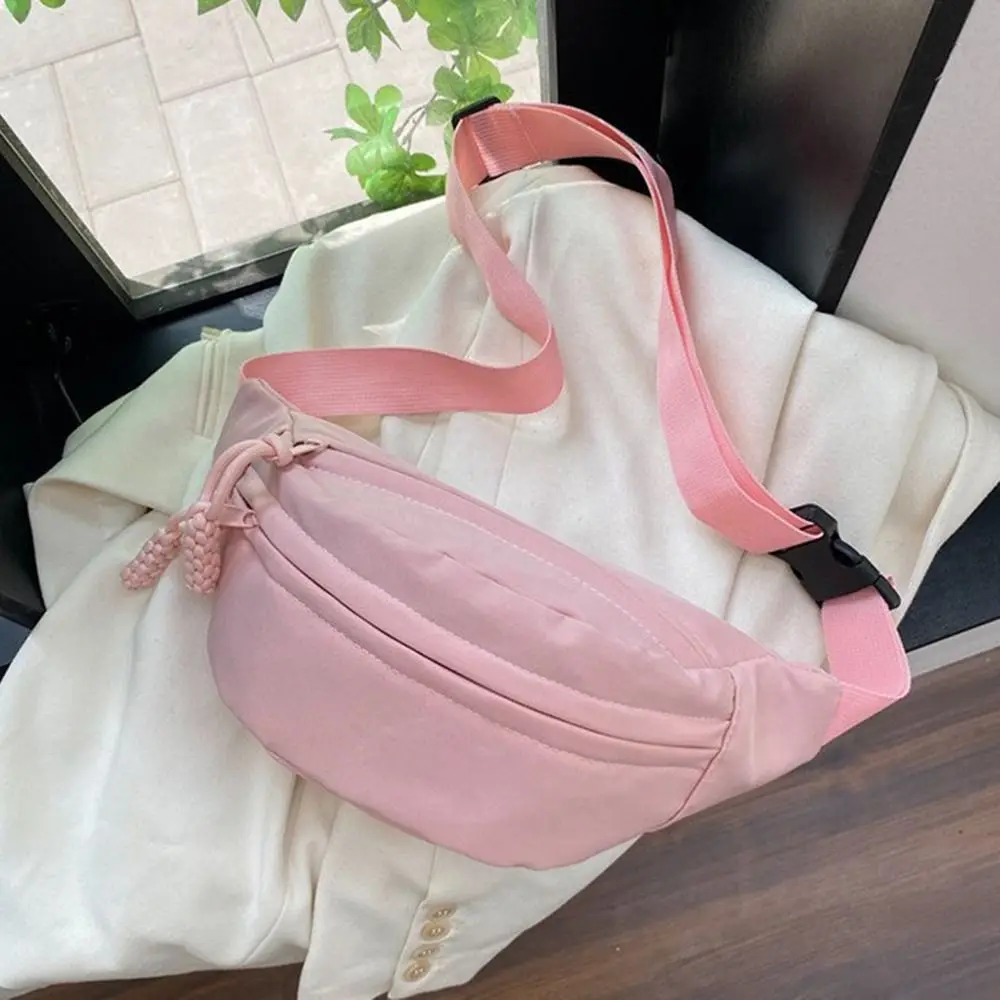 Women's Chest Bag Waterproof Hiking Bag Handbags Ladies Canvas Crossbody Bags Solid Color Women Sling Waist Pack