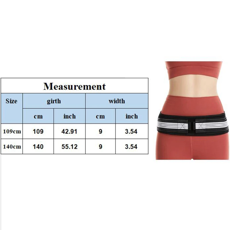 New Support Lumbar Hip Belt Relieve Sacroiliac SI Joint Pain Pelvic Lower Back Massager Postnatal Girdle for Pregnant Women