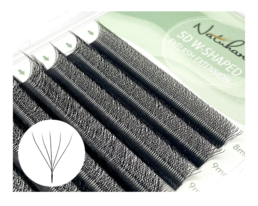 3D 4D 5D 6D W Shaped Clover Eyelash Extensions NATUHANA Premade Russian Volume Fan Soft Natural Mink False Lashes Makeup Tools