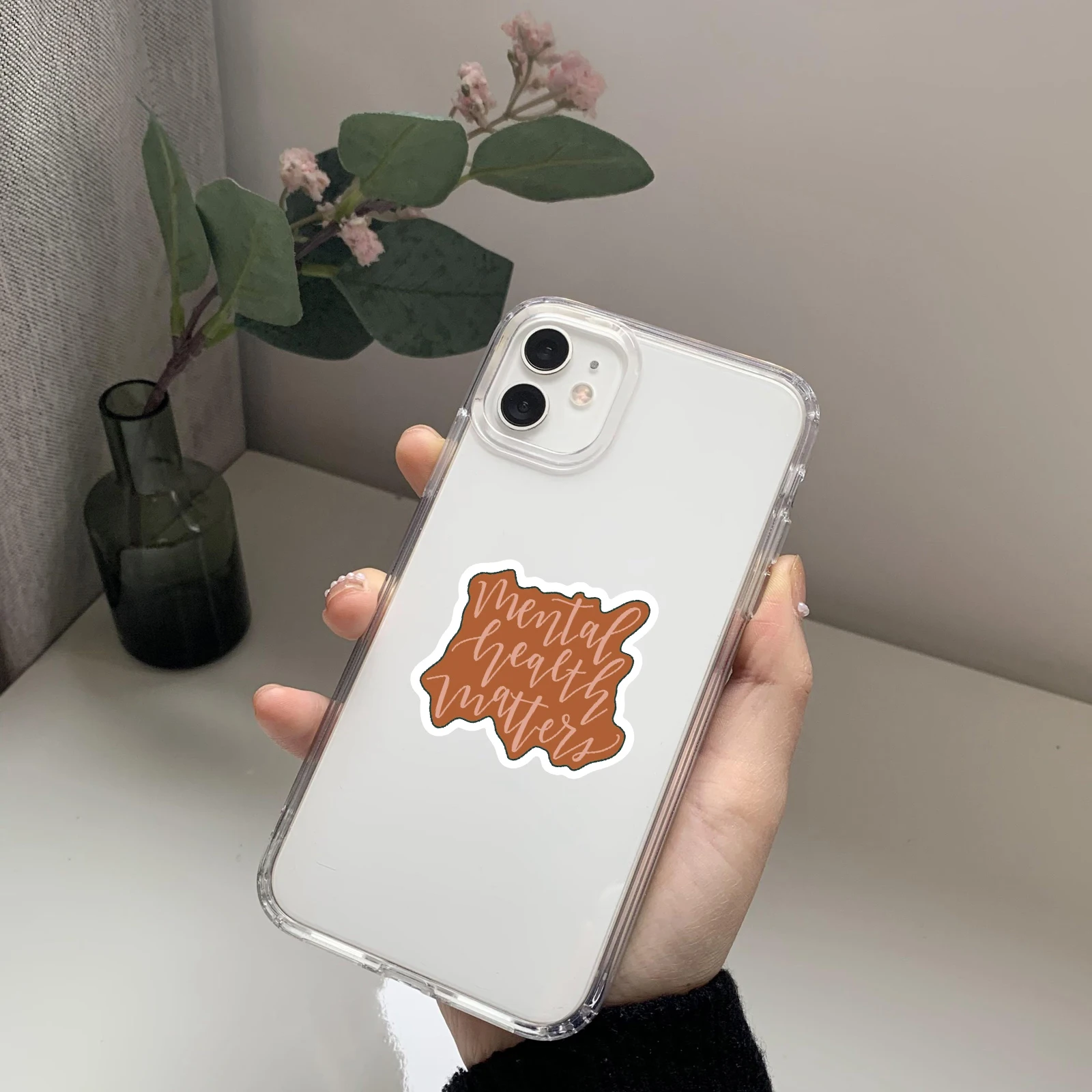50pcs Bohemian Style Mental Health Graffiti Stickers For Laptop Phone Water Bottle Notebook Scrapbook Fridge Sticker Decal