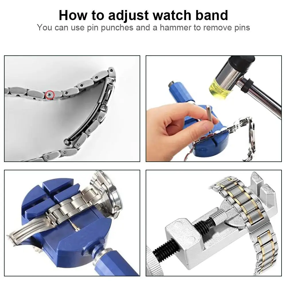 Watch Band Strap Link Pin Remover Repair Tool Adjuster Kit Professional Watch Link Removal Tool Watch Strap Length Adjust Tool