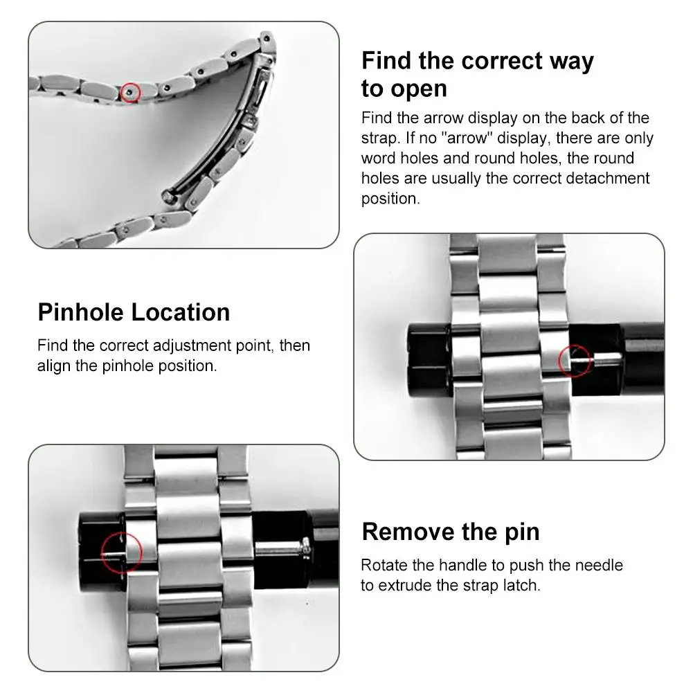 Watch Band Strap Link Pin Remover Repair Tool Adjuster Kit Professional Watch Link Removal Tool Watch Strap Length Adjust Tool