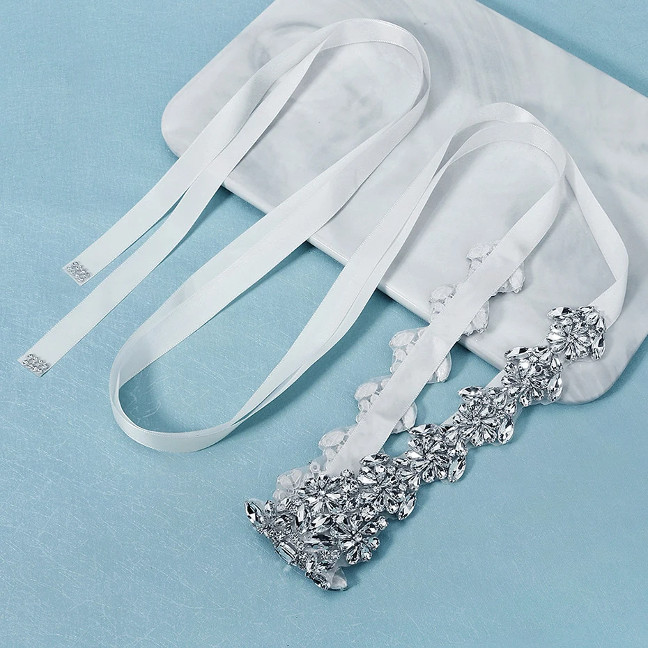 Miallo Bridal Rhinestone Belts for Women Wedding Accessories Crystal Fashion Prom Dress Belt Strass Bride Sash Bridesmaid Gift