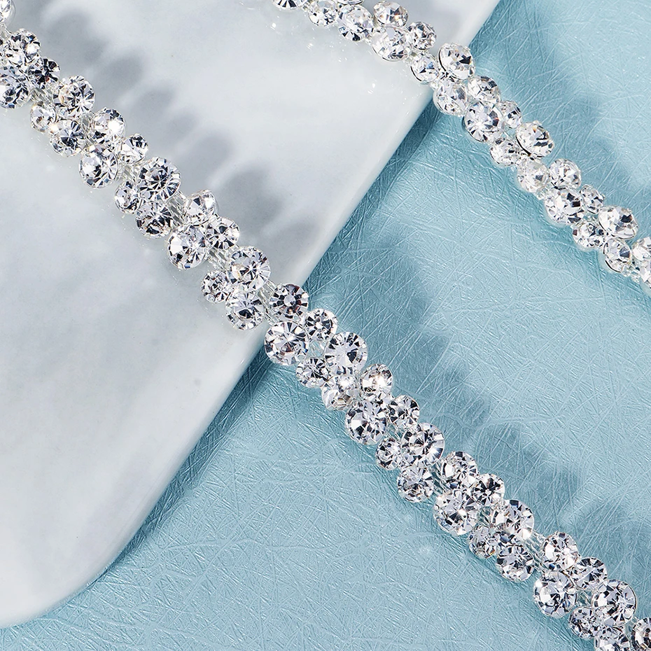 Miallo Bridal Rhinestone Belts for Women Wedding Accessories Crystal Fashion Prom Dress Belt Strass Bride Sash Bridesmaid Gift
