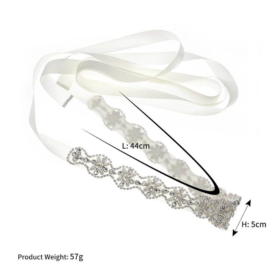 Miallo Bridal Rhinestone Belts for Women Wedding Accessories Crystal Fashion Prom Dress Belt Strass Bride Sash Bridesmaid Gift
