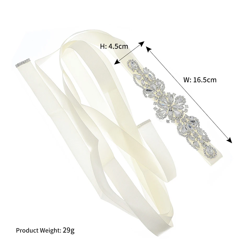 Miallo Bridal Rhinestone Belts for Women Wedding Accessories Crystal Fashion Prom Dress Belt Strass Bride Sash Bridesmaid Gift