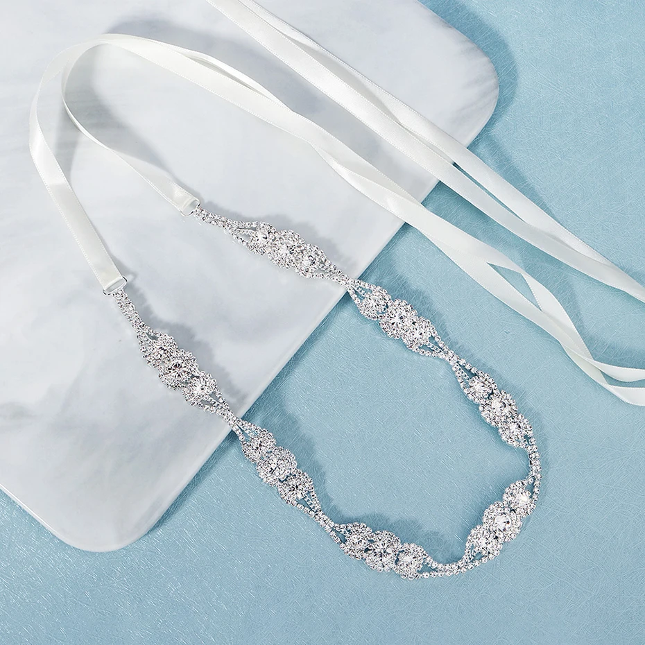 Miallo Bridal Rhinestone Belts for Women Wedding Accessories Crystal Fashion Prom Dress Belt Strass Bride Sash Bridesmaid Gift