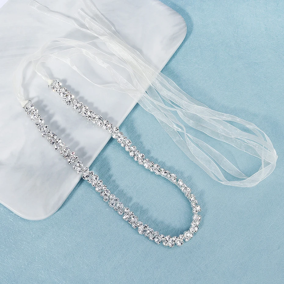 Miallo Bridal Rhinestone Belts for Women Wedding Accessories Crystal Fashion Prom Dress Belt Strass Bride Sash Bridesmaid Gift