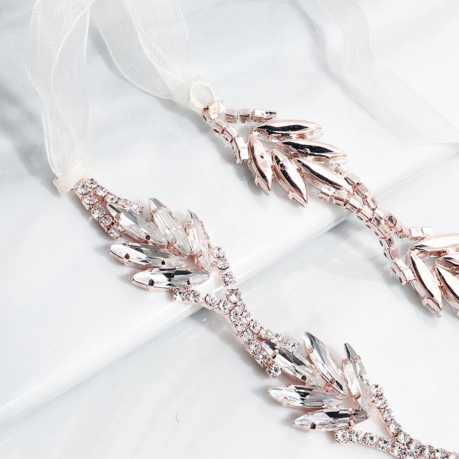 Miallo Bridal Rhinestone Belts for Women Wedding Accessories Crystal Fashion Prom Dress Belt Strass Bride Sash Bridesmaid Gift