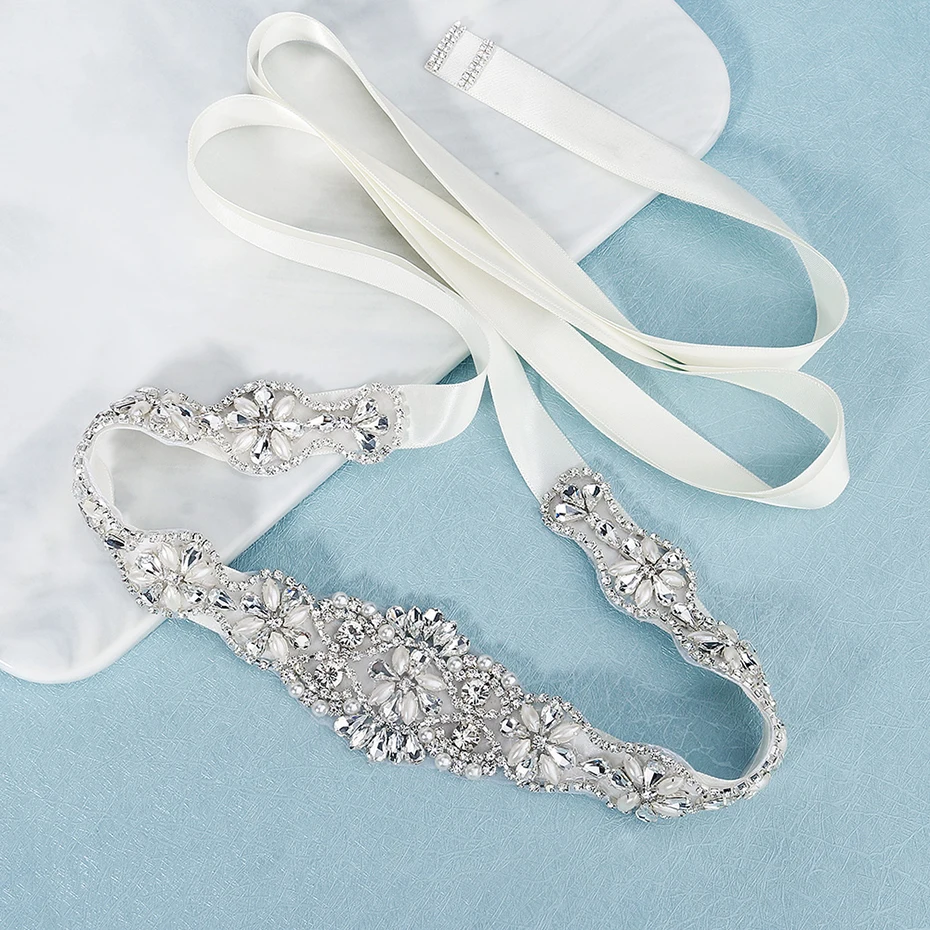 Miallo Bridal Rhinestone Belts for Women Wedding Accessories Crystal Fashion Prom Dress Belt Strass Bride Sash Bridesmaid Gift