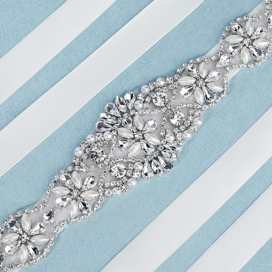 Miallo Bridal Rhinestone Belts for Women Wedding Accessories Crystal Fashion Prom Dress Belt Strass Bride Sash Bridesmaid Gift