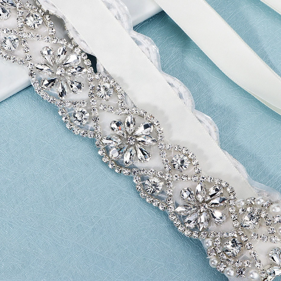 Miallo Bridal Rhinestone Belts for Women Wedding Accessories Crystal Fashion Prom Dress Belt Strass Bride Sash Bridesmaid Gift