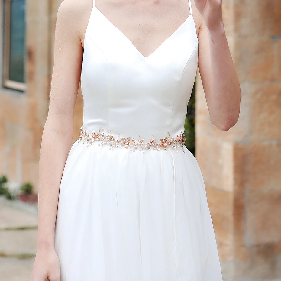 Miallo Bridal Rhinestone Belts for Women Wedding Accessories Crystal Fashion Prom Dress Belt Strass Bride Sash Bridesmaid Gift