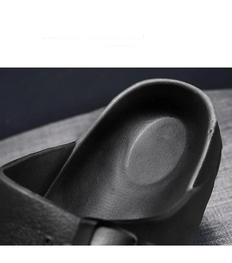 Men's casual buckle flat heel cover wearing one size slippers, beach slippers