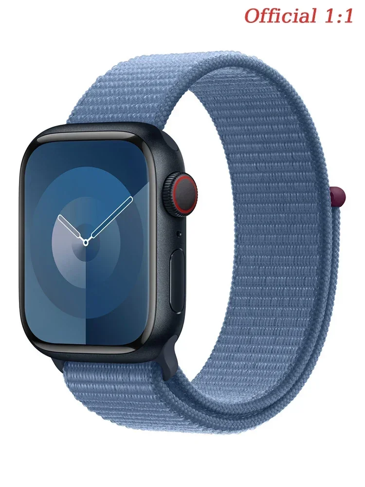 Nylon loop Strap For Apple Watch Bands 49mm Ultra2 44mm 40mm 45mm 41mm 46-42mm Bracelet for iwatch band Series 9 8 se 7 6 5 4 10
