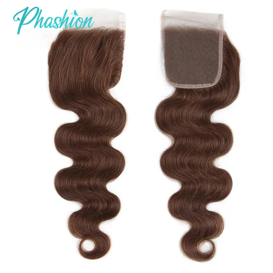 Phashion 26 28 Inch Chotolate Brown Body 4x4 5x5 Lace Closure #4 Straight 13x4 Lace Frontal Human Hair Transparent 100 Remy Hair