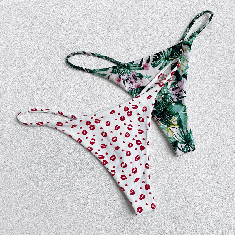 Cotton Leopard G String Flower Women Panties Sexy Briefs Thong Low Waist T-back Underwear Seamless Female Lingerie Size S-XXL