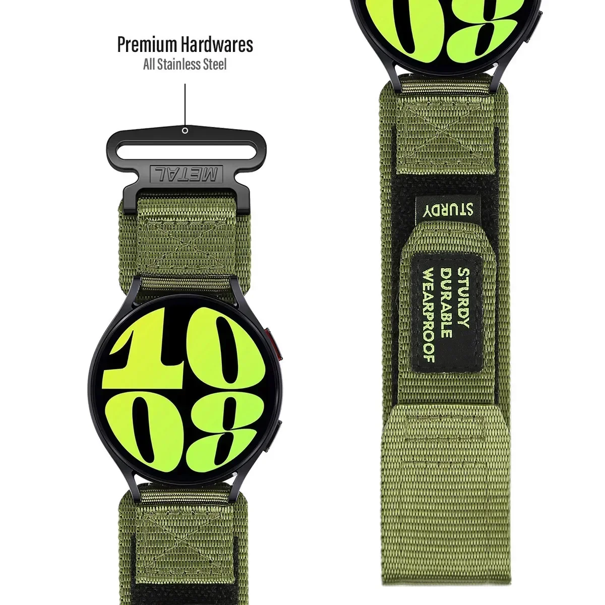 22mm 20mm Camouflage Nylon Strap for Samsung Galaxy Watch 7 6 5 4 40 44mm 6 Classic 43 47mm Band for Huawei Watch GT4 3Pro Band
