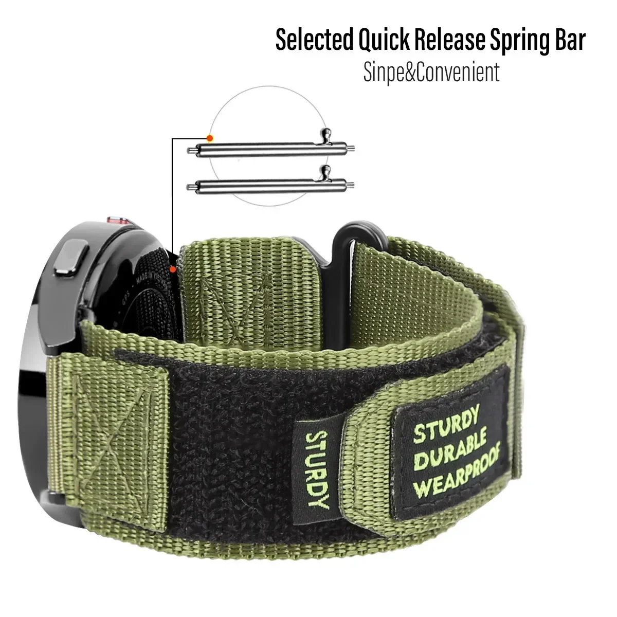 22mm 20mm Camouflage Nylon Strap for Samsung Galaxy Watch 7 6 5 4 40 44mm 6 Classic 43 47mm Band for Huawei Watch GT4 3Pro Band