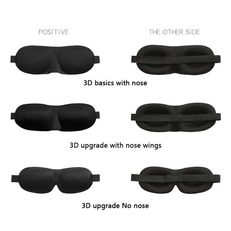 Eye Mask for Sleeping 3D Contoured Cup Blindfold Concave Molded Night Sleep Mask Block Out Light with Women Men