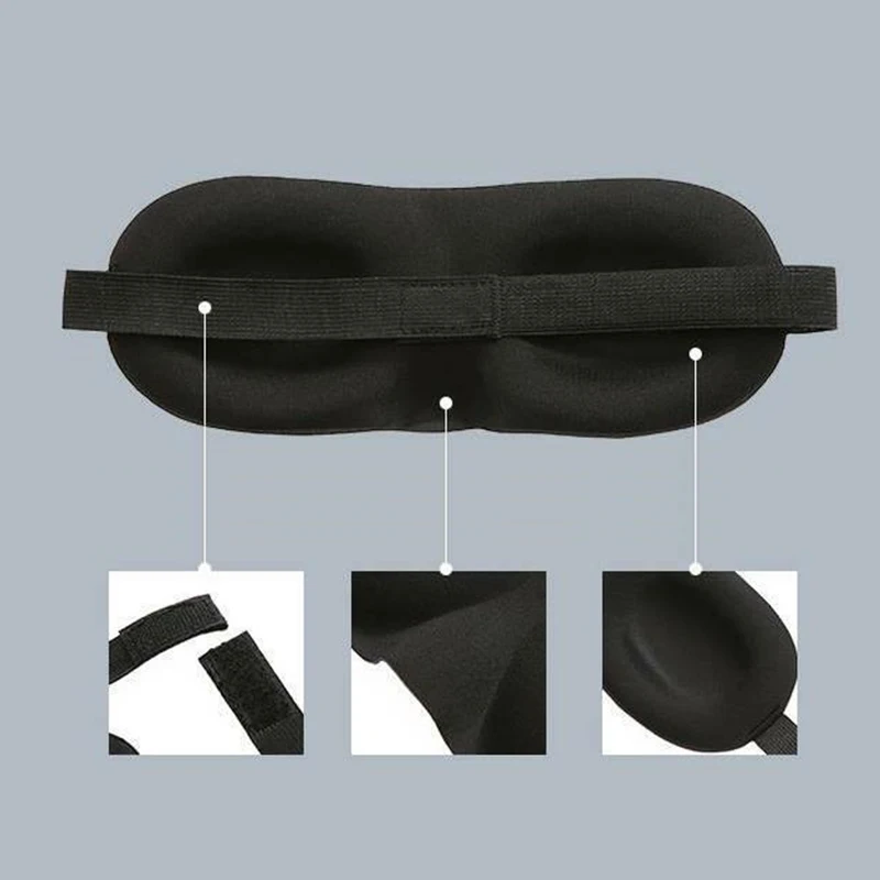 Eye Mask for Sleeping 3D Contoured Cup Blindfold Concave Molded Night Sleep Mask Block Out Light with Women Men