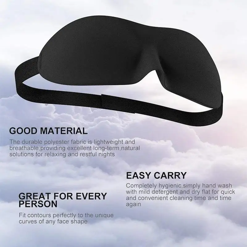 Eye Mask for Sleeping 3D Contoured Cup Blindfold Concave Molded Night Sleep Mask Block Out Light with Women Men
