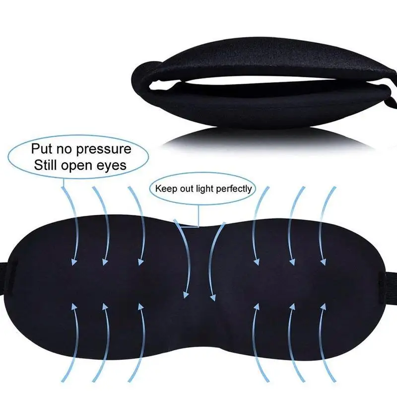 Eye Mask for Sleeping 3D Contoured Cup Blindfold Concave Molded Night Sleep Mask Block Out Light with Women Men
